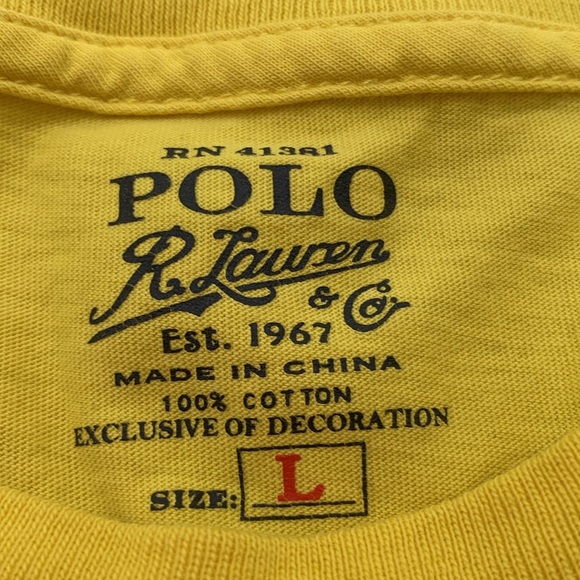 ๐งก๐ 2 Polo by Ralph Lauren T Shirts with Pockets Men's ๐งก๐ LARGE - Picture 5 of 7
